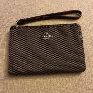 Coach zip around wristlet